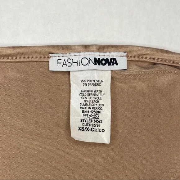 Corset Style Tan Stretchy Top Fashion Nova - Picture 4 of 8